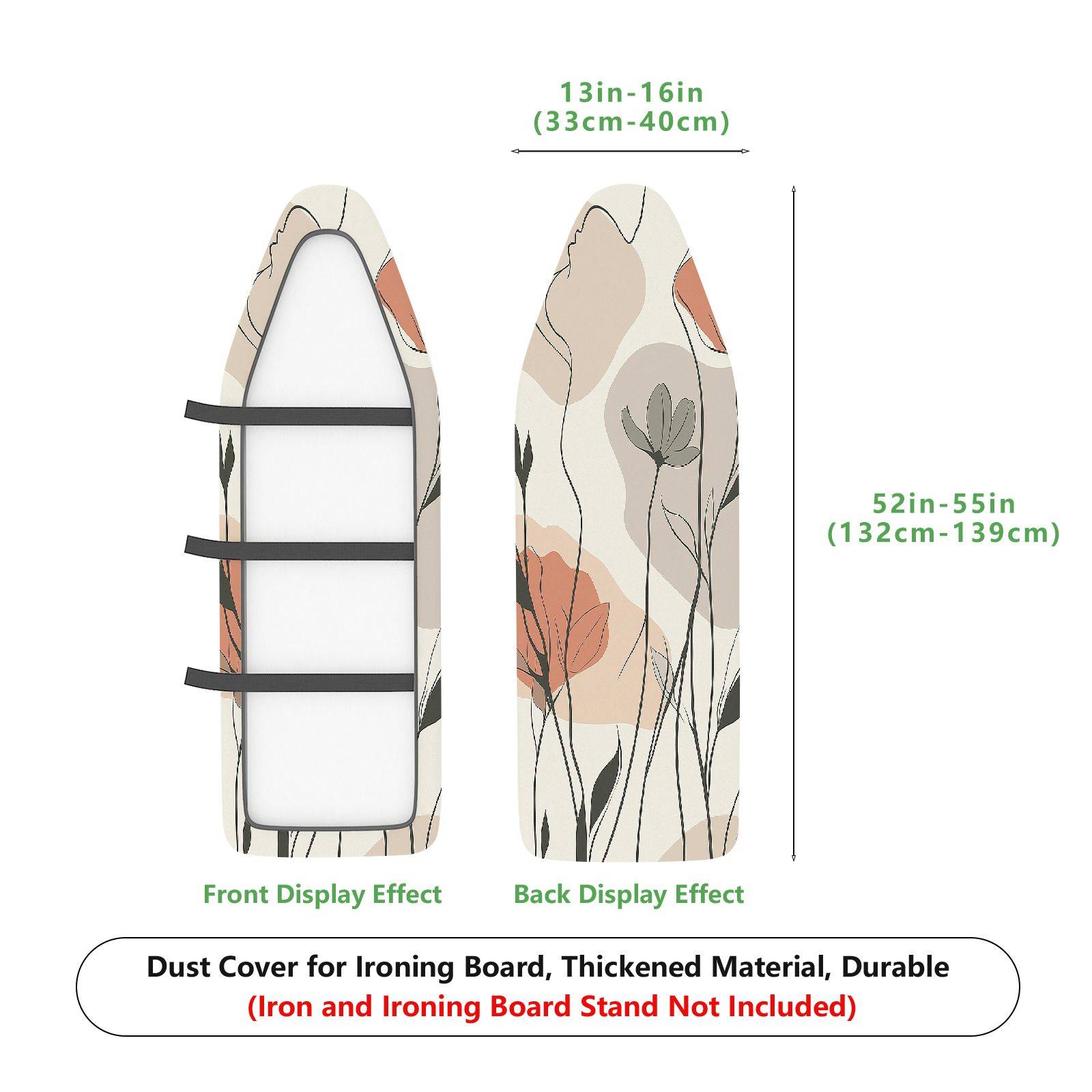 1-Piece Floral Abstract Modern  Ironing Board Cover, Universal Size, Without Board