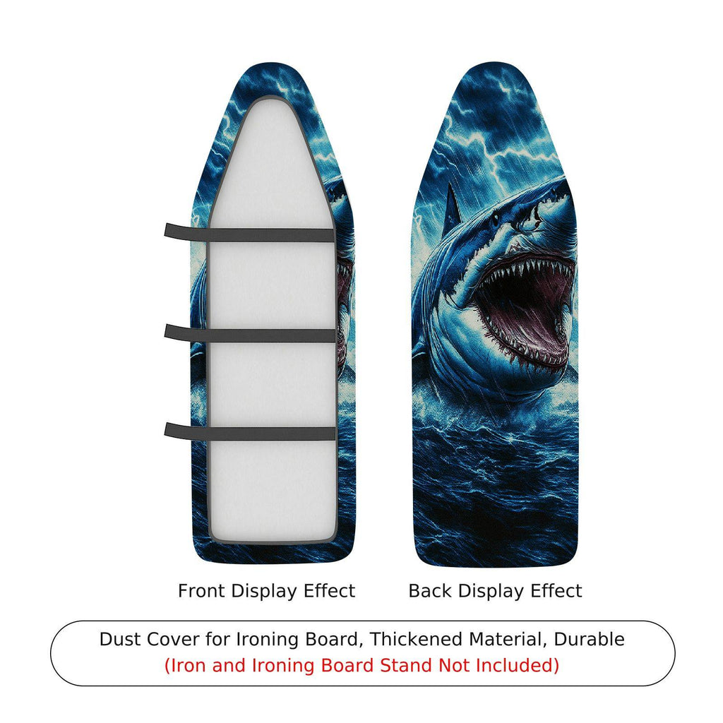 1-Piece Shark Lightning Ocean  Ironing Board Cover, Universal Size, Without Board