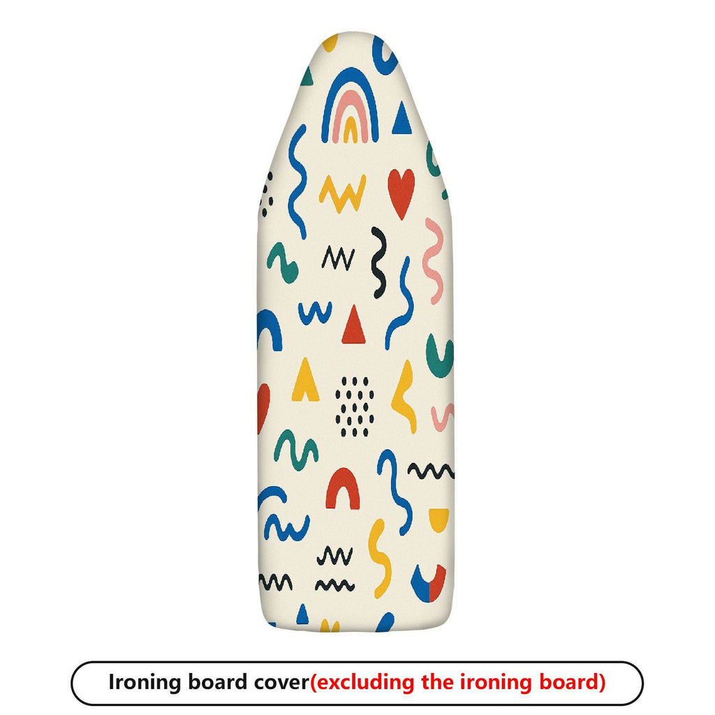 1-Piece Abstract Rainbow Geometry Color  Ironing Board Cover, Universal Size, Without Board