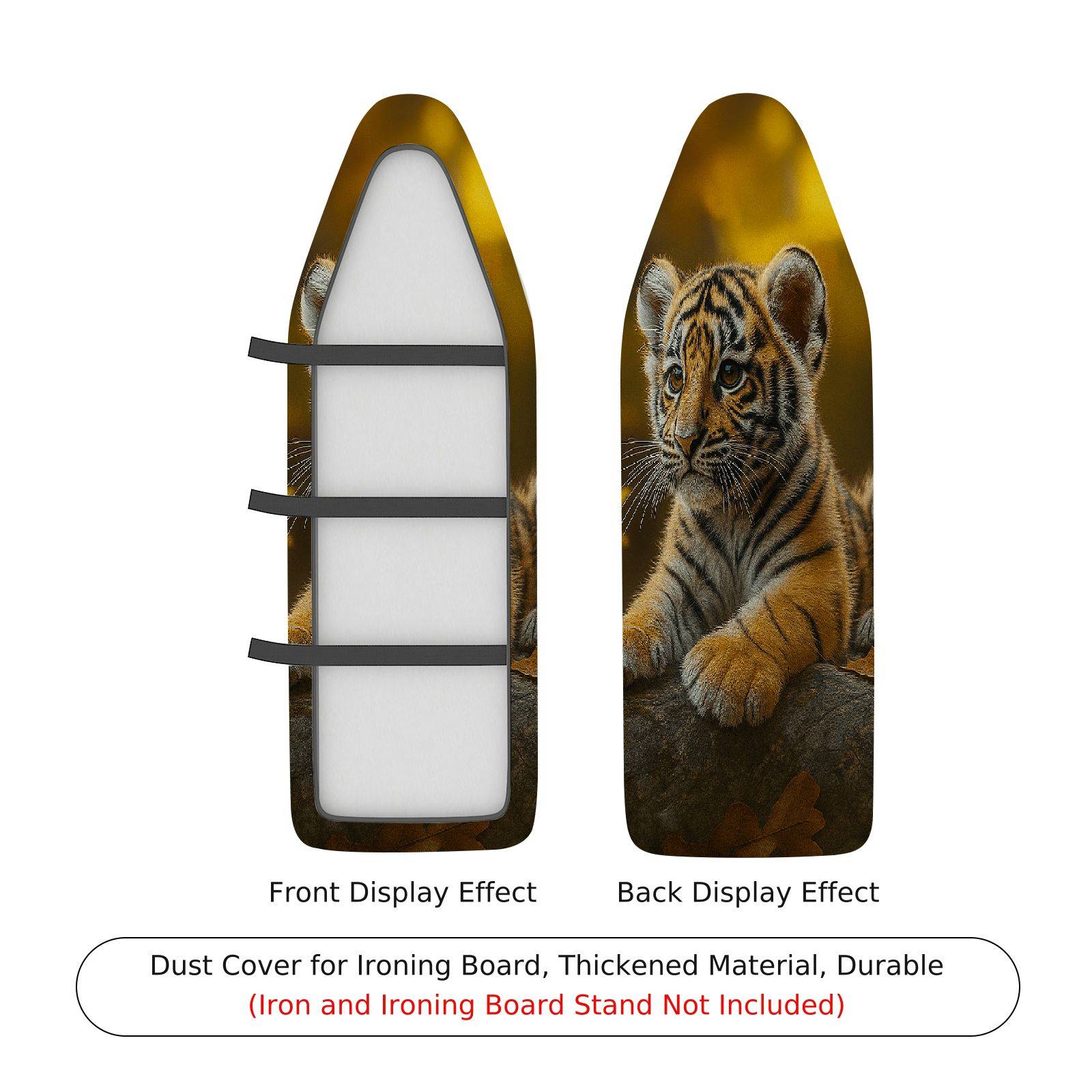 1-Piece Tiger Animal Nature  Ironing Board Cover, Universal Size, Without Board