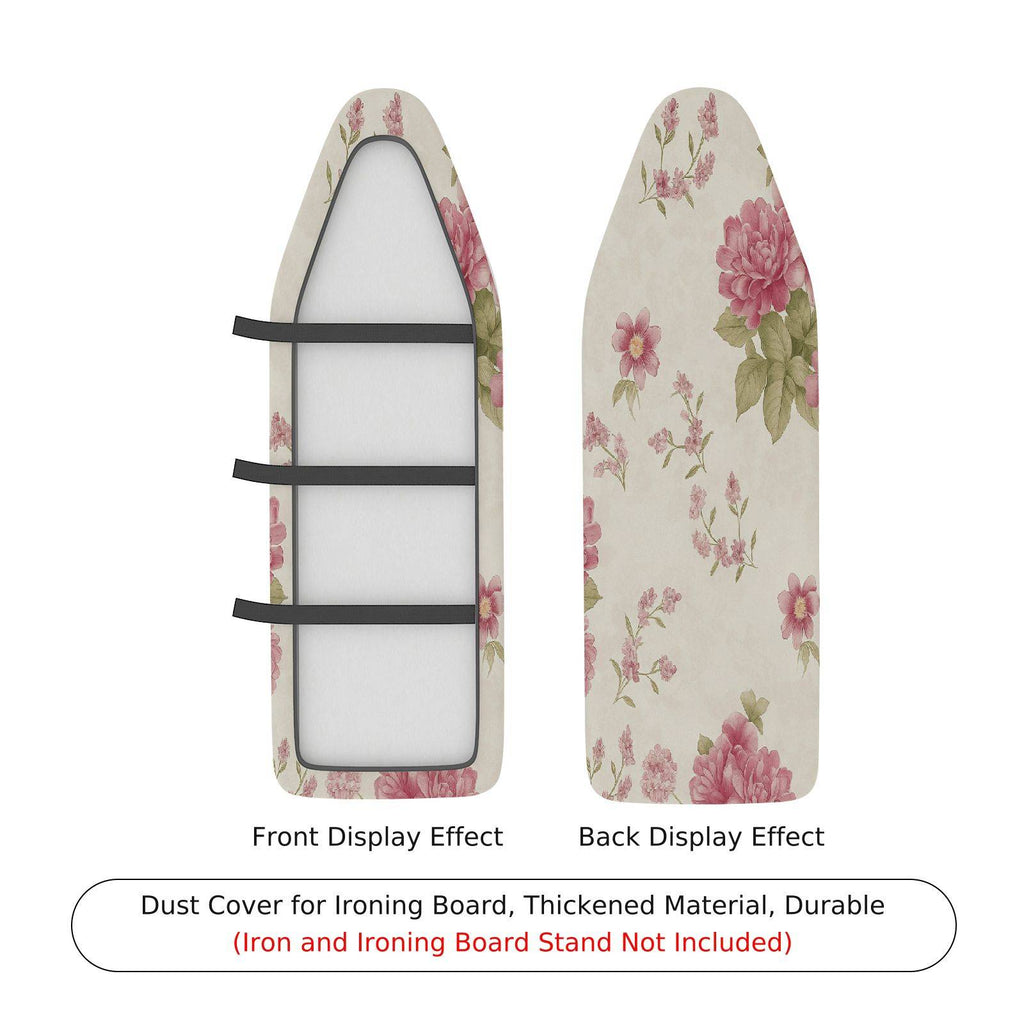 1-Piece Floral Pink Green  Ironing Board Cover, Universal Size, Without Board