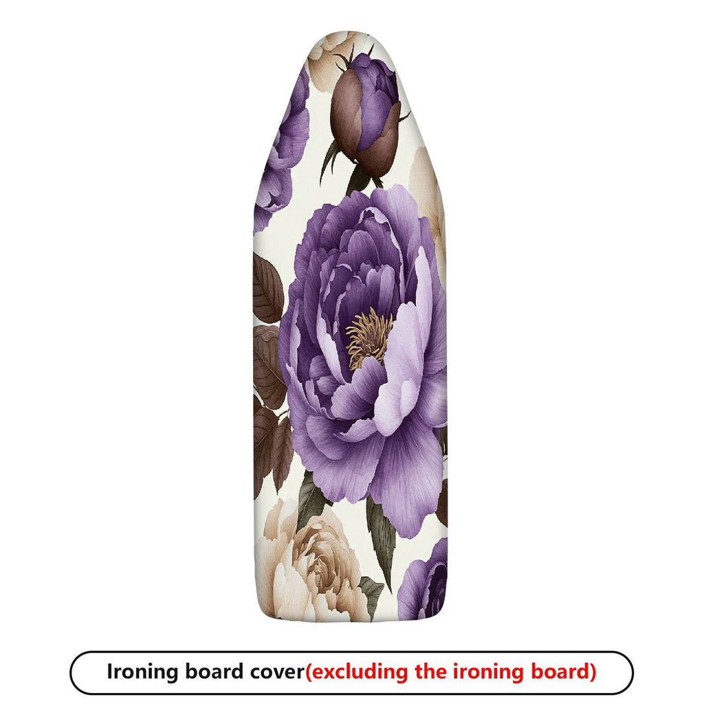 1-Piece Floral Purple Beige  Ironing Board Cover, Universal Size, Without Board