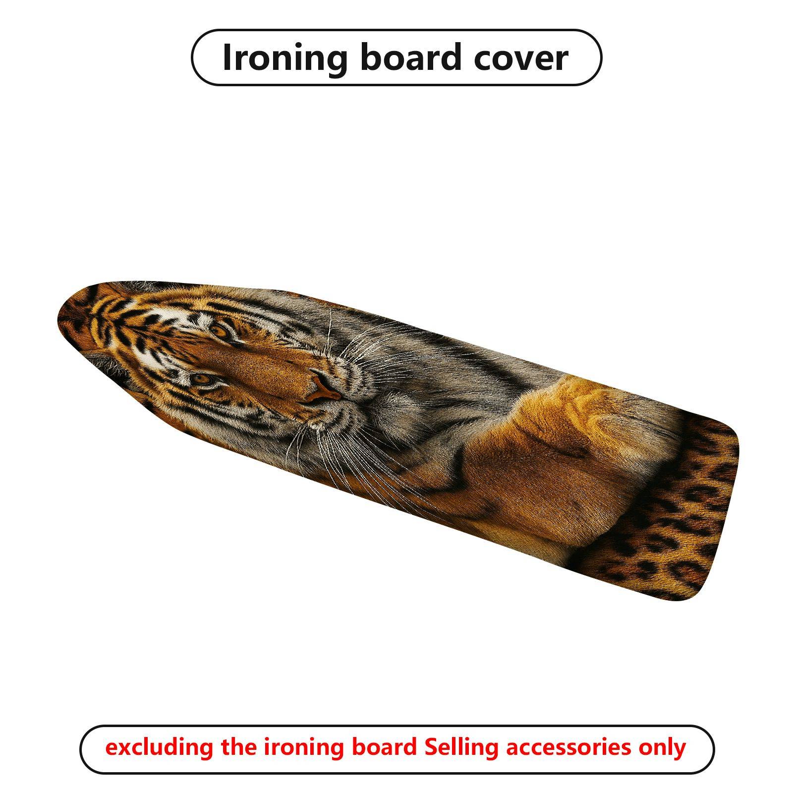 1-Piece Tiger Animal Print Jungle  Ironing Board Cover, Universal Size, Without Board