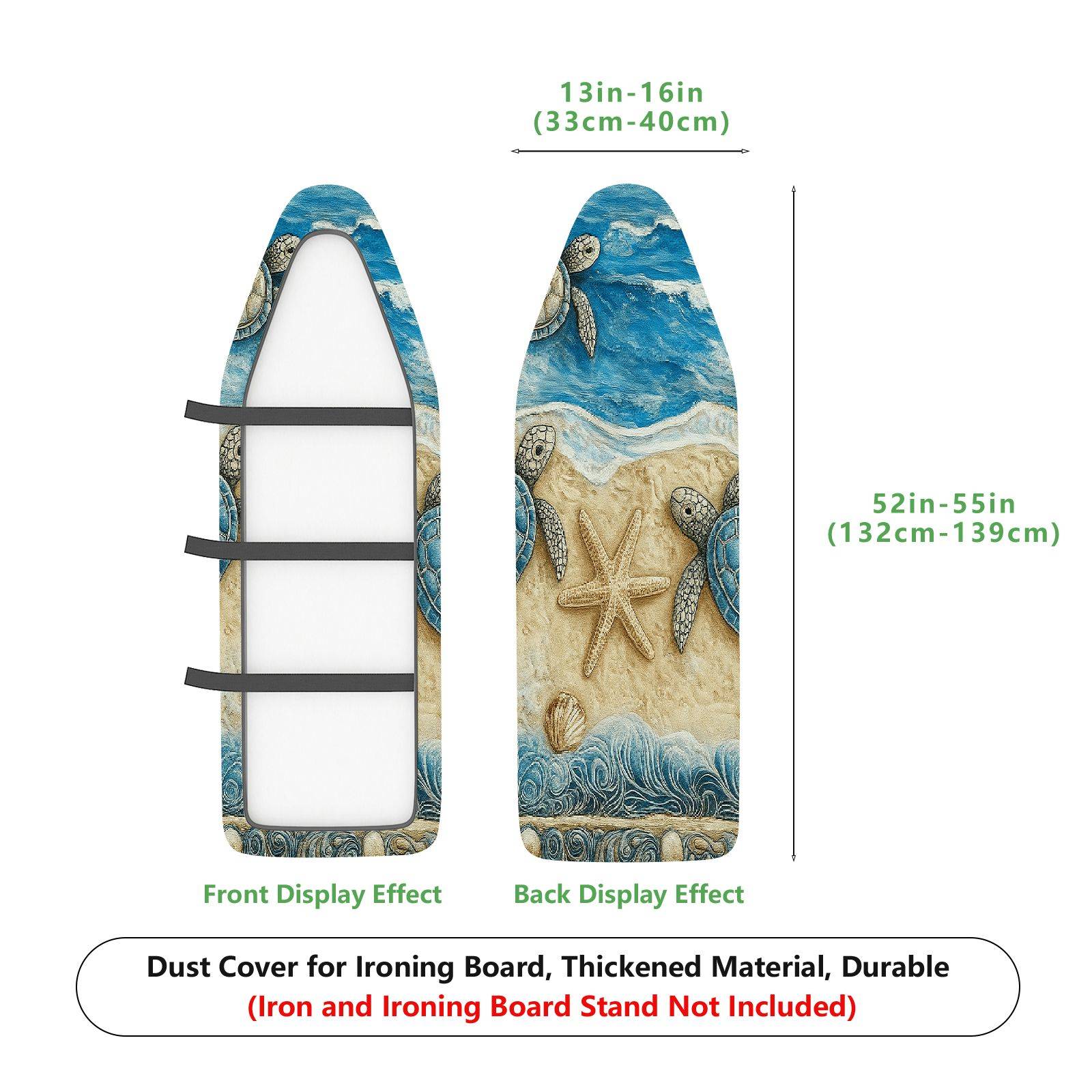 1-Piece Beach Turtle Ocean  Ironing Board Cover, Universal Size, Without Board