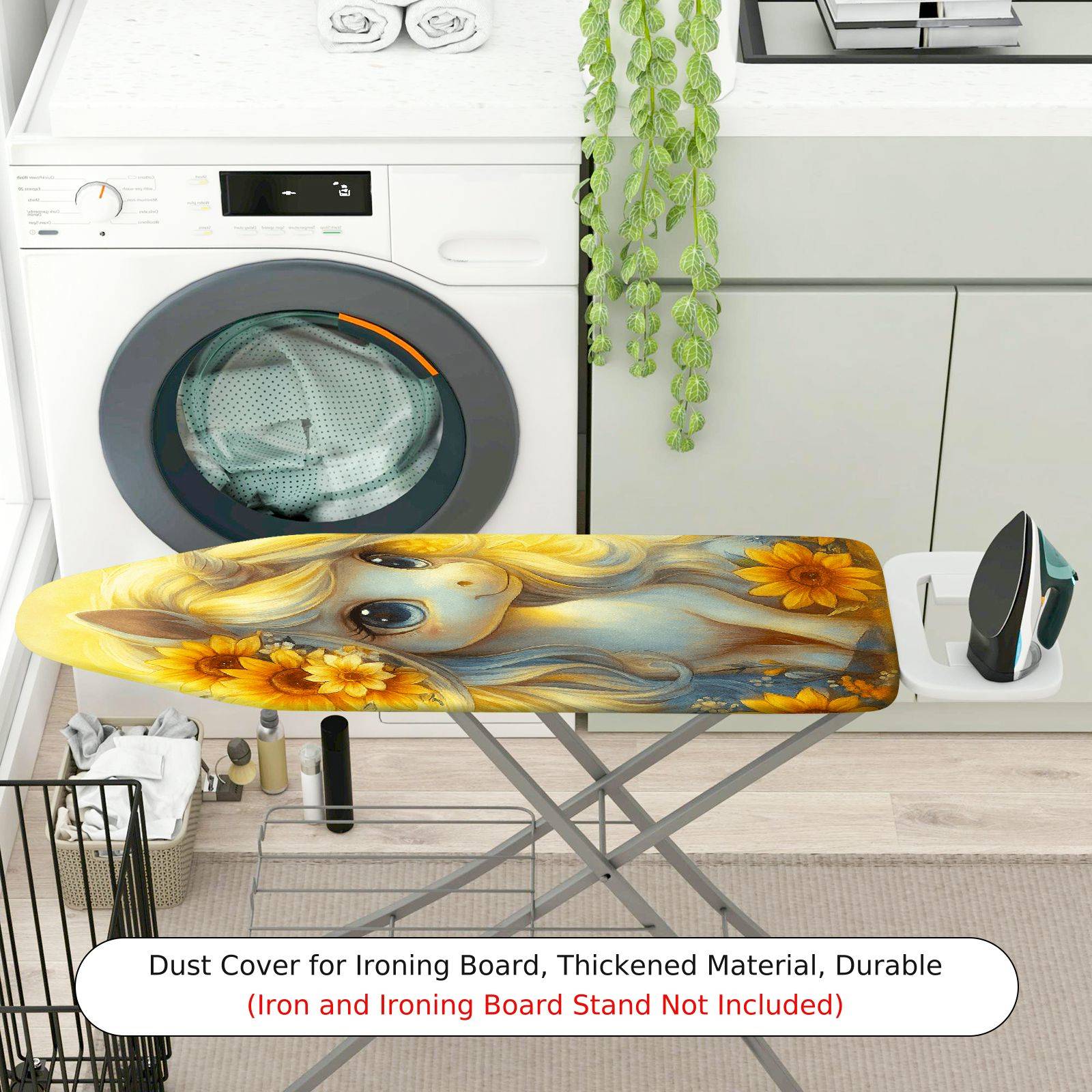 1-Piece Unicorn Sunflower Animal  Ironing Board Cover, Universal Size, Without Board