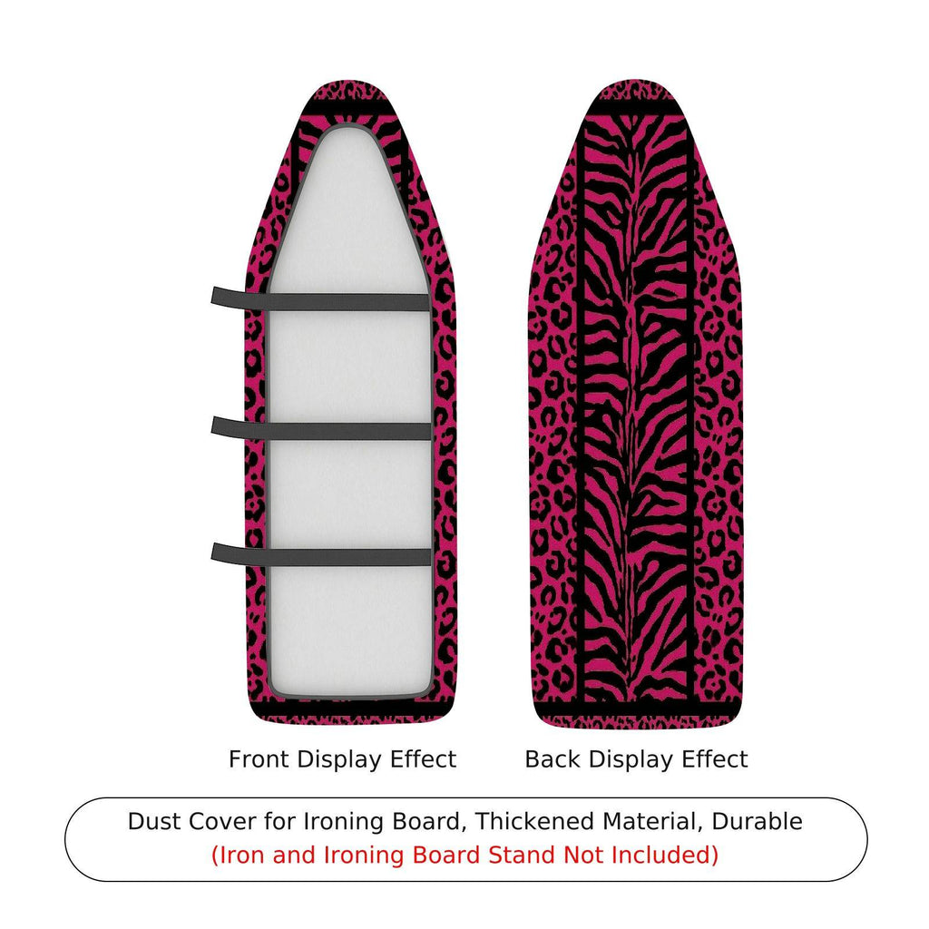 1-Piece Zebra Leopard Pink  Ironing Board Cover, Universal Size, Without Board