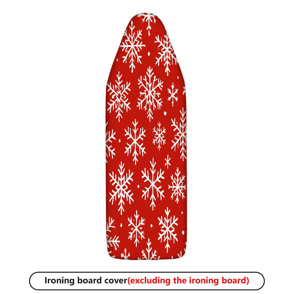 1-Piece Snowflakes Red White Christmas  Ironing Board Cover, Universal Size, Without Board