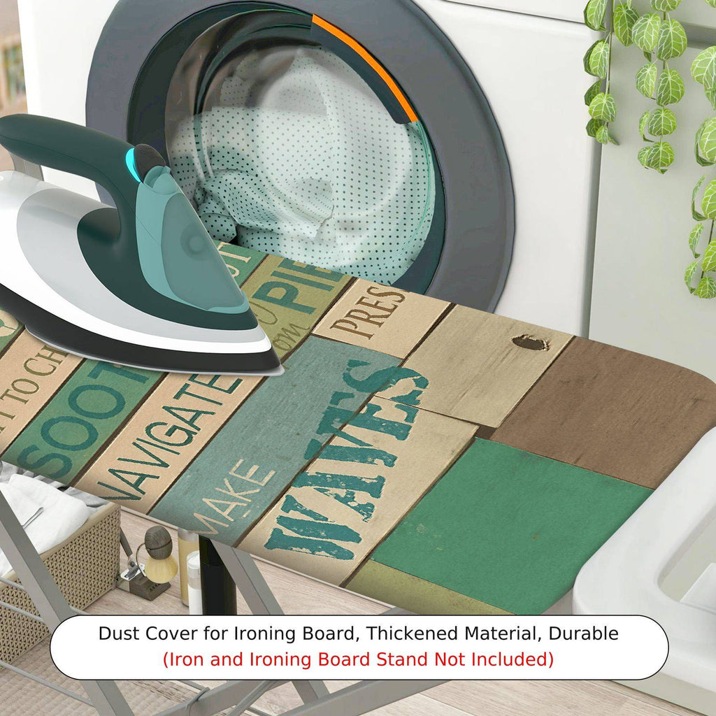 1-Piece Nautical Beach Ocean  Ironing Board Cover, Universal Size, Without Board