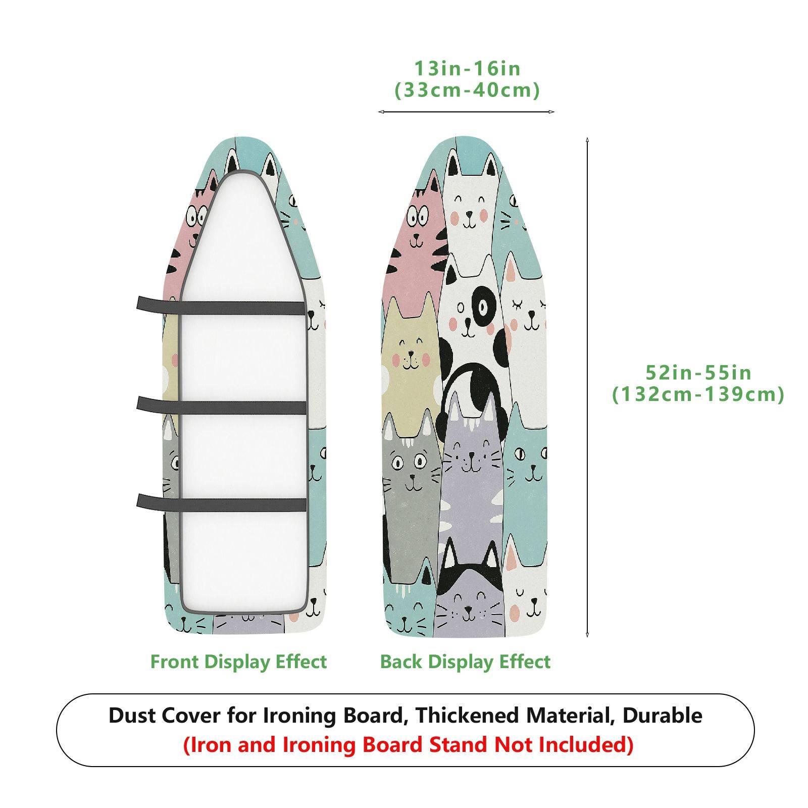 1-Piece Cat Animal  Ironing Board Cover, Universal Size, Without Board
