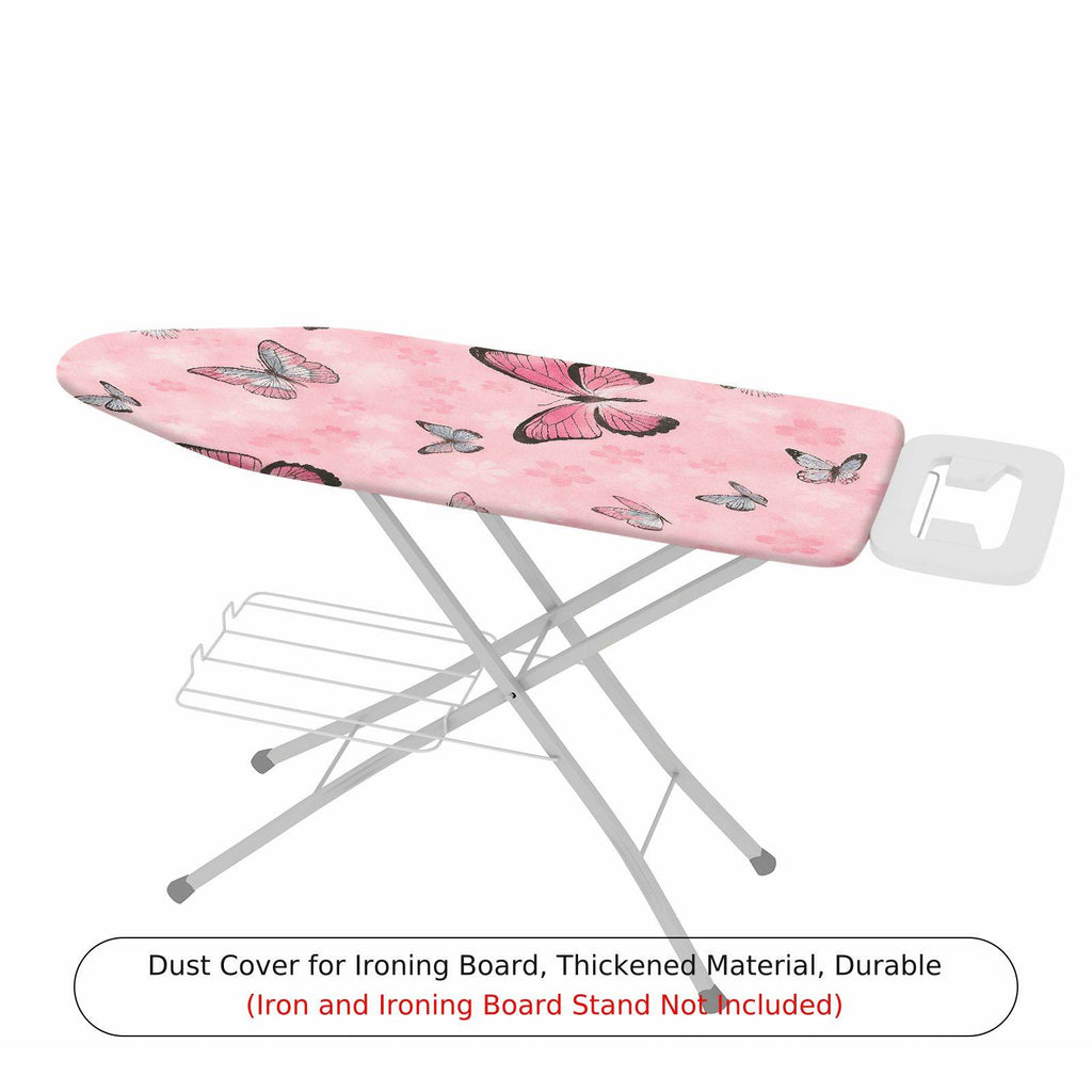 1-Piece Pink Butterfly Floral  Ironing Board Cover, Universal Size, Without Board