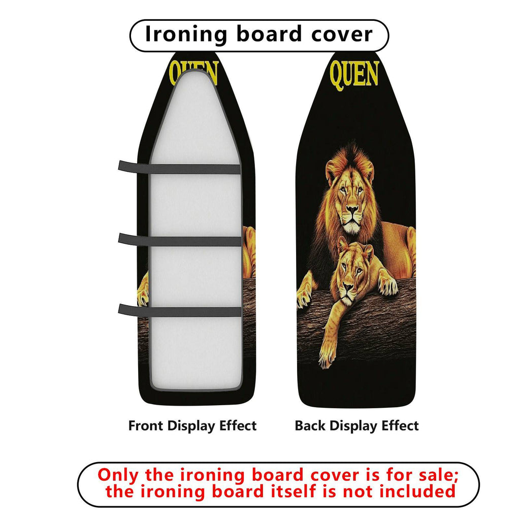 1-Piece Lion Family Animal Nature  Ironing Board Cover, Universal Size, Without Board
