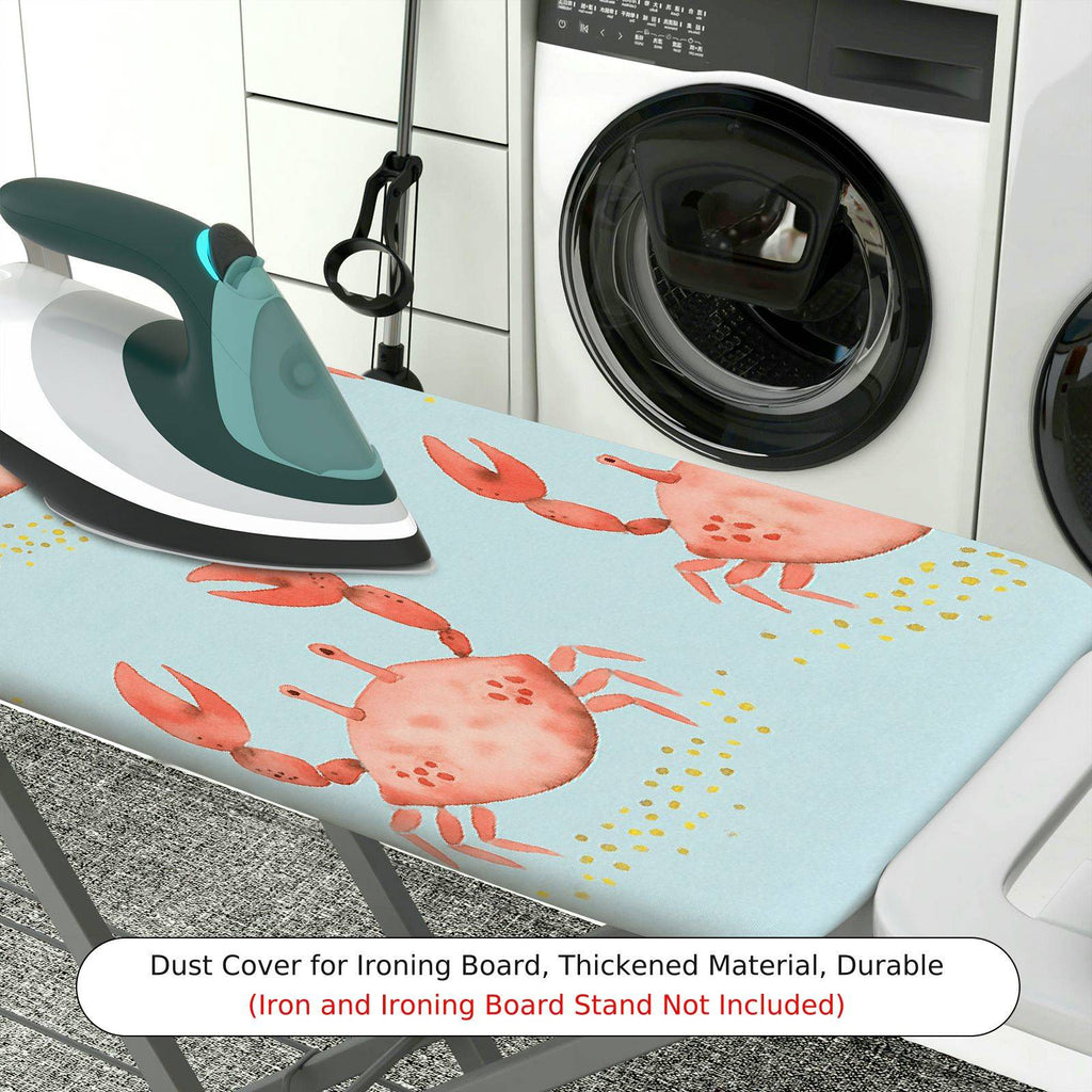 1-Piece Crab Ocean Blue  Ironing Board Cover, Universal Size, Without Board