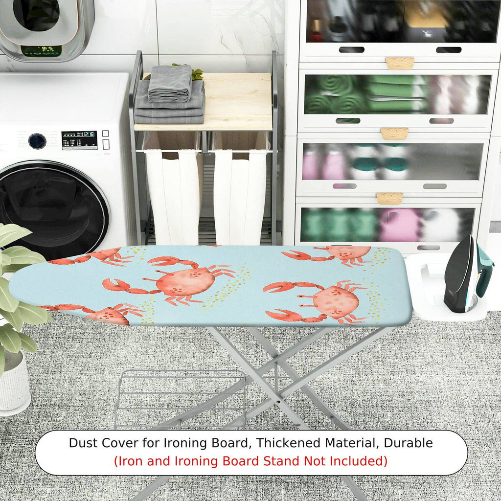 1-Piece Crab Ocean Blue  Ironing Board Cover, Universal Size, Without Board