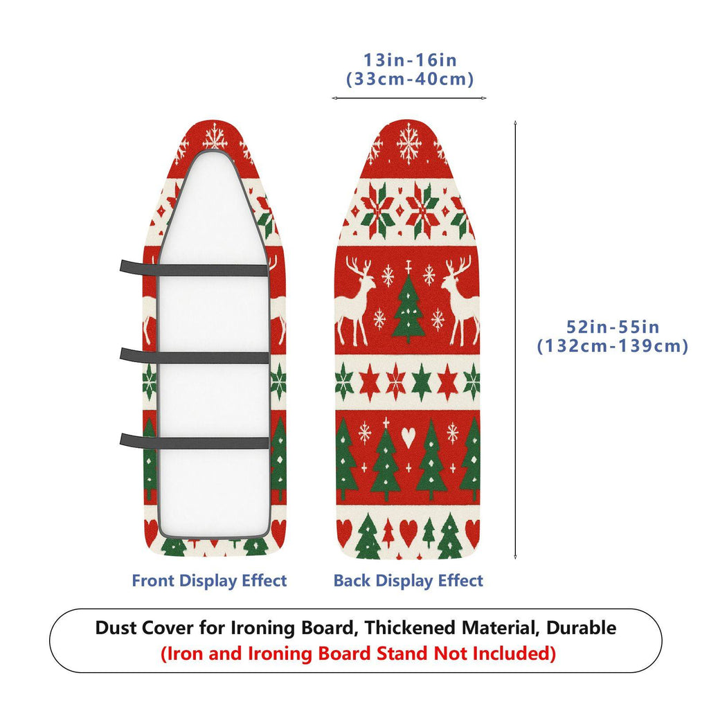 1-Piece Christmas Reindeer Snowflake  Ironing Board Cover, Universal Size, Without Board