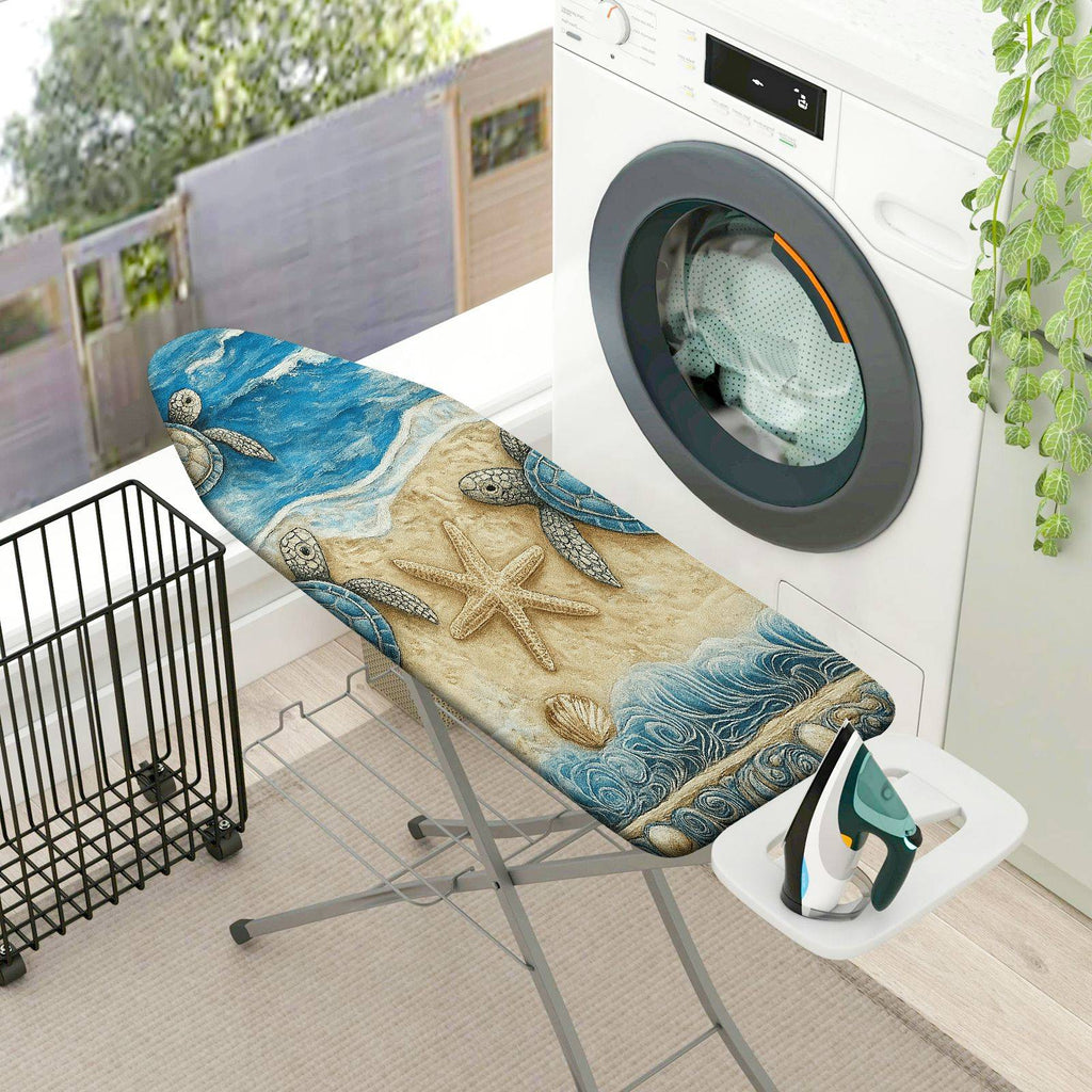 1-Piece Beach Turtle Ocean  Ironing Board Cover, Universal Size, Without Board