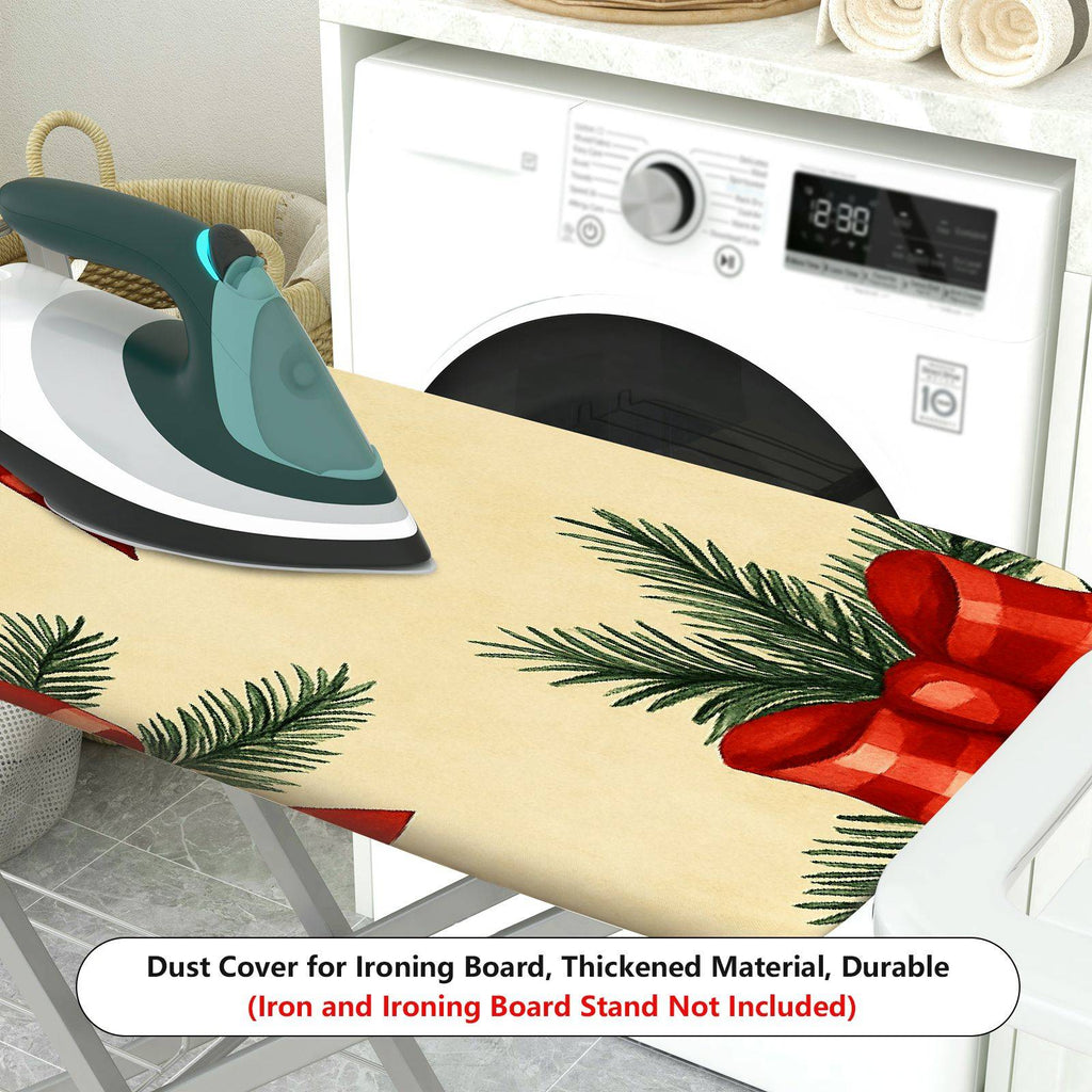 1-Piece Christmas Bow Pine  Ironing Board Cover, Universal Size, Without Board