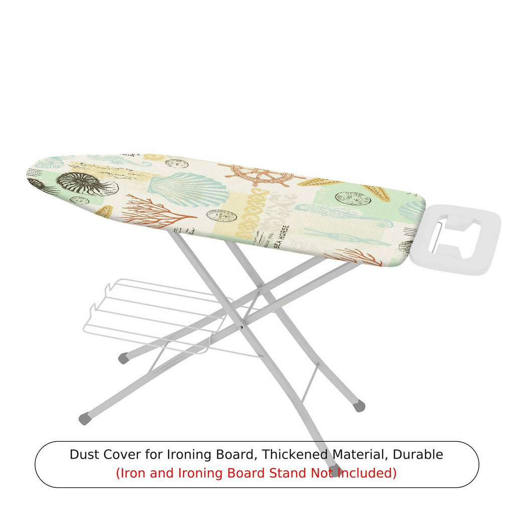 1-Piece Seashell Nautical Ocean  Ironing Board Cover, Universal Size, Without Board