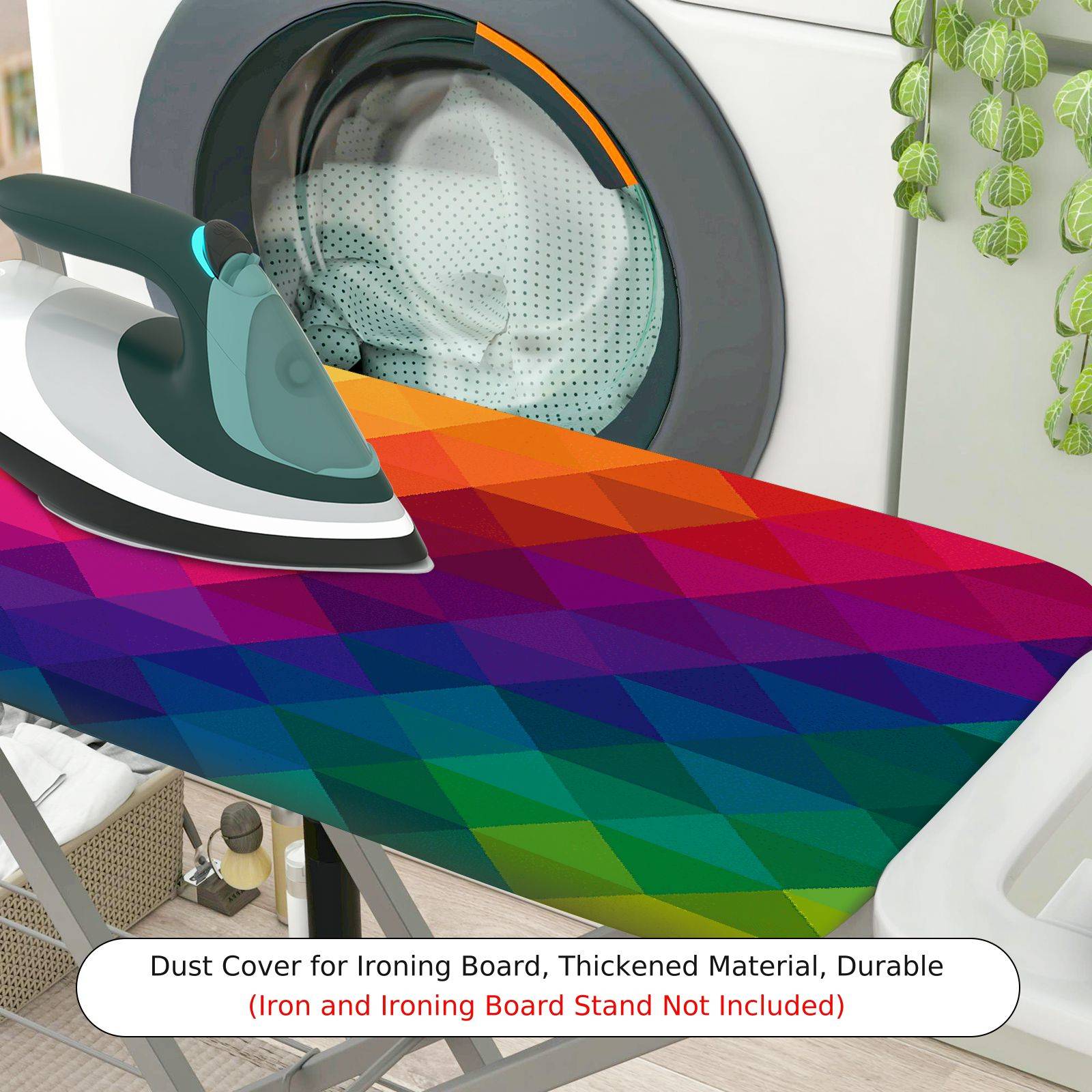 1-Piece Colorful Geometric Abstract  Ironing Board Cover, Universal Size, Without Board