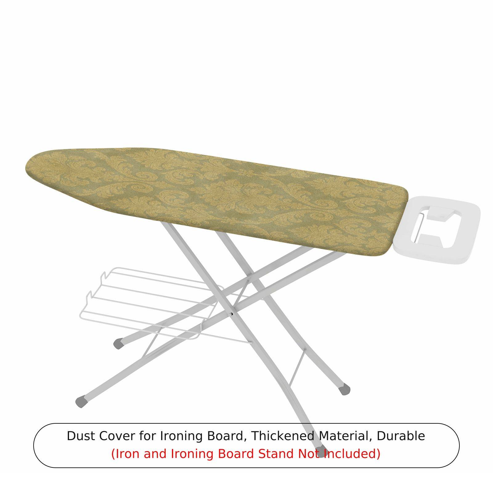 1-Piece Elegant Floral Pattern Beige  Ironing Board Cover, Universal Size, Without Board