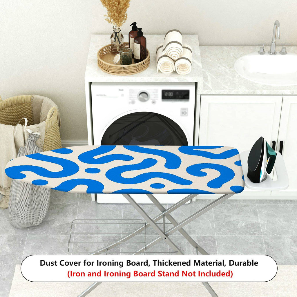 1-Piece Abstract Blue Wave Pattern Modern Design  Ironing Board Cover, Universal Size, Without Board