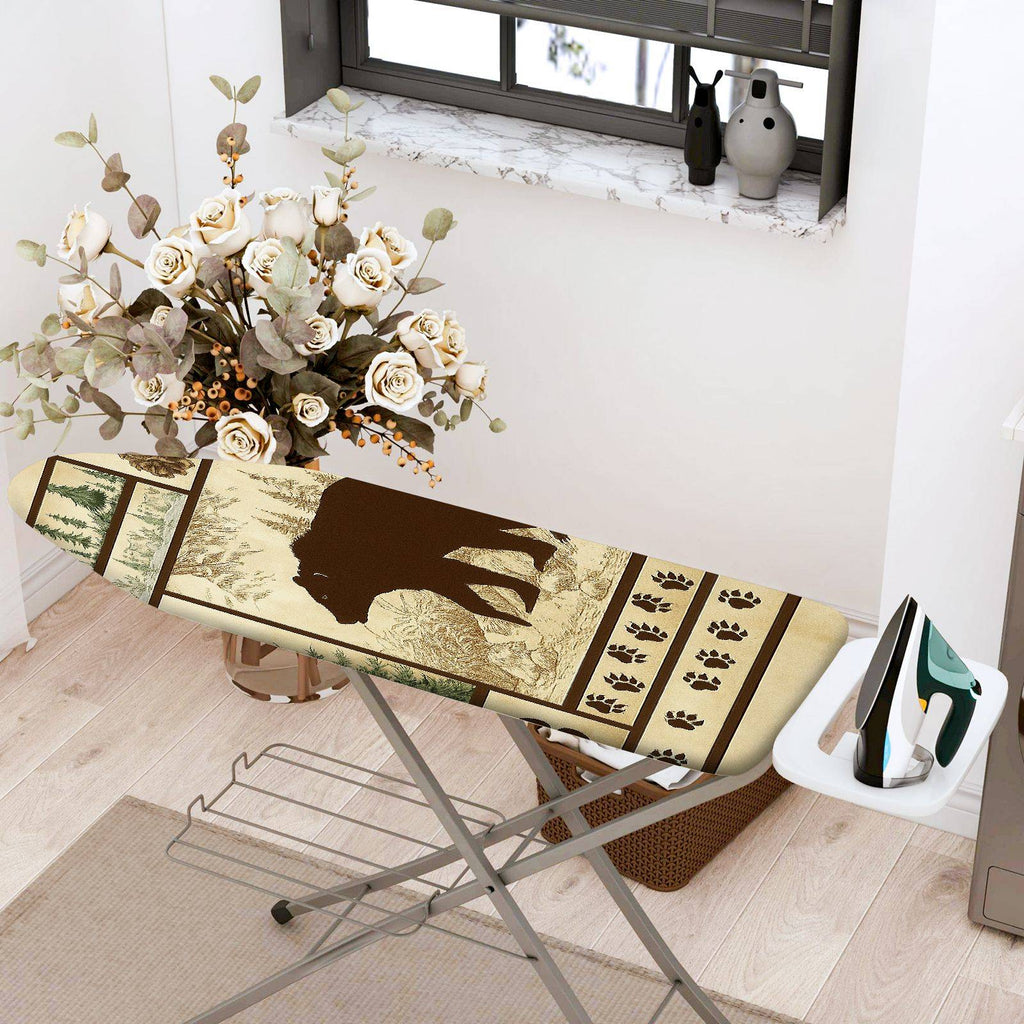 1-Piece Buffalo Woodland Animal Print  Ironing Board Cover, Universal Size, Without Board