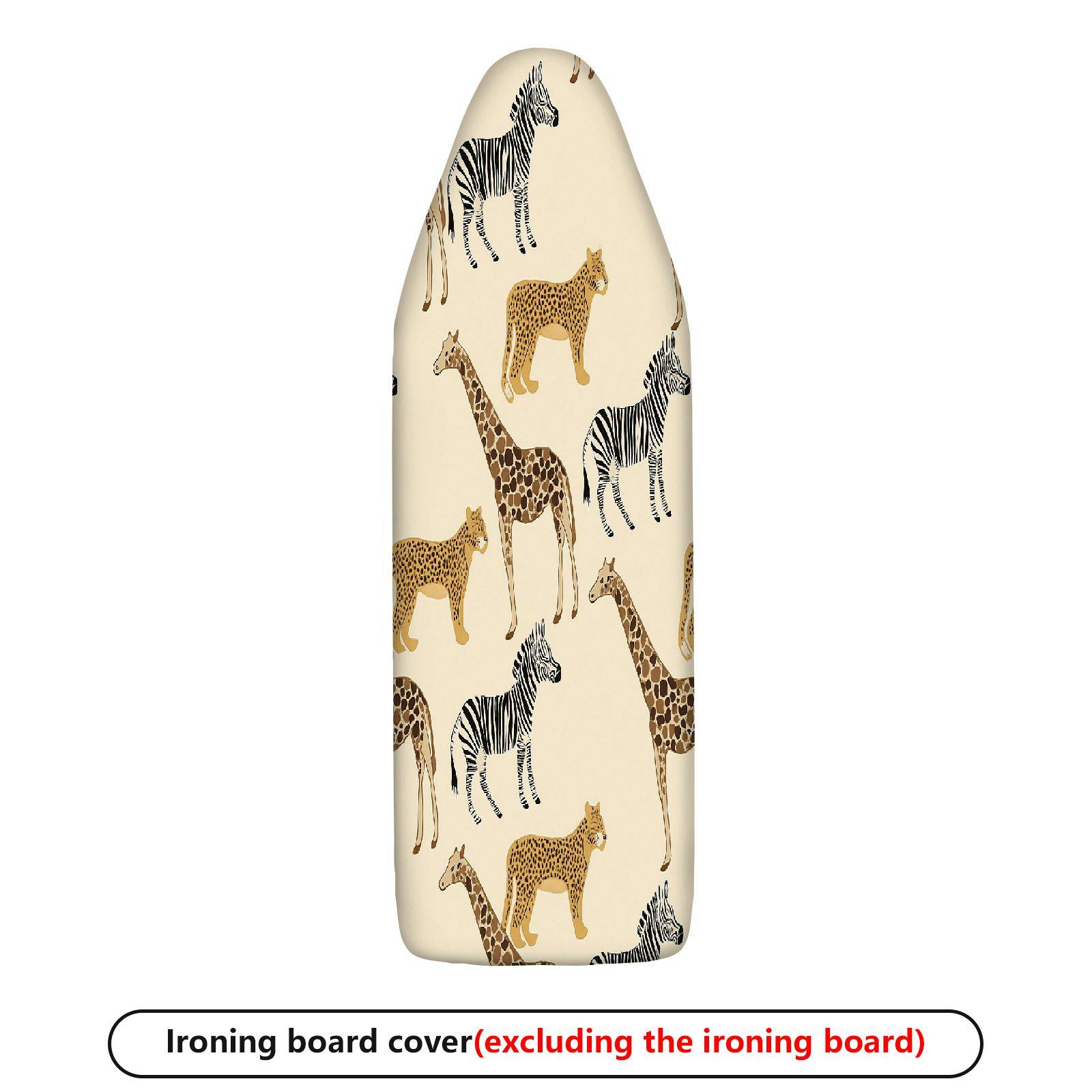 1-Piece Animal Print Giraffe Zebra  Ironing Board Cover, Universal Size, Without Board