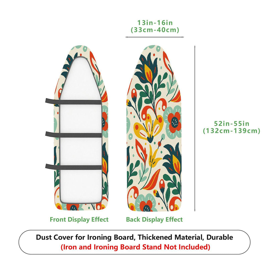 1-Piece Floral Pattern Colorful Abstract Art  Ironing Board Cover, Universal Size, Without Board