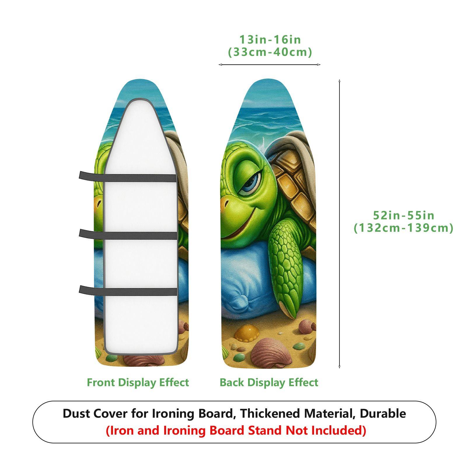 1-Piece Turtle Beach Ocean  Ironing Board Cover, Universal Size, Without Board