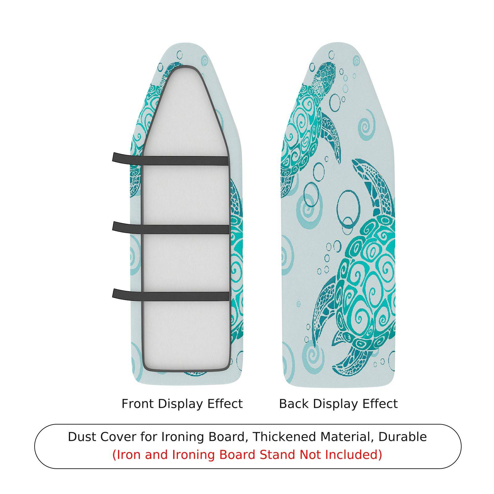 1-Piece Turtle Ocean Spiral  Ironing Board Cover, Universal Size, Without Board
