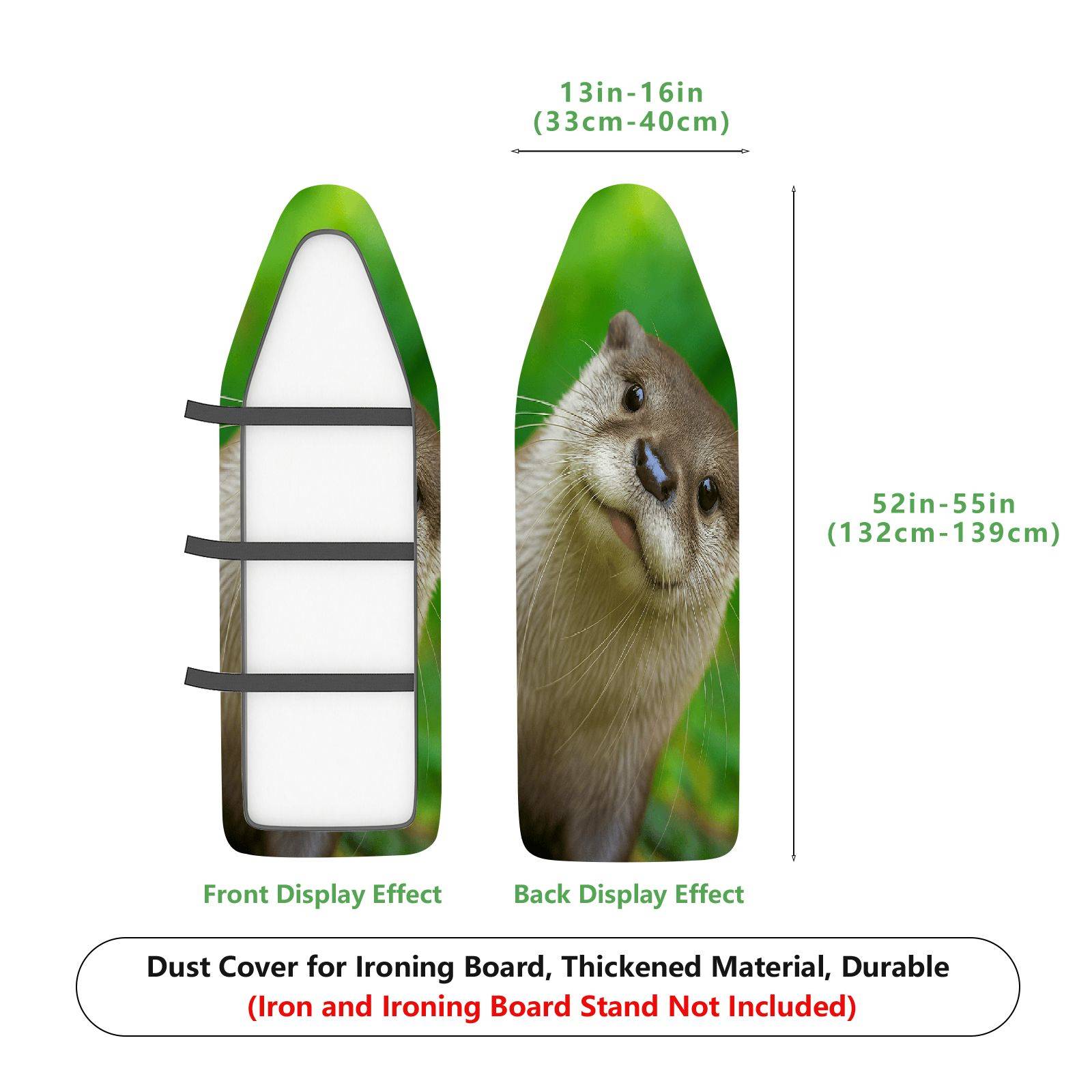 1-Piece Animal Nature Green  Ironing Board Cover, Universal Size, Without Board