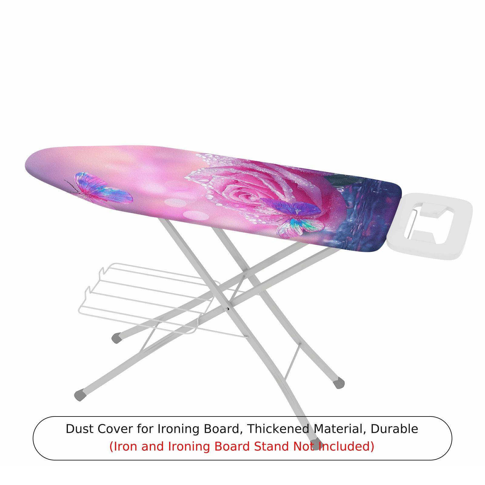 1-Piece Rose Butterfly Pink  Ironing Board Cover, Universal Size, Without Board