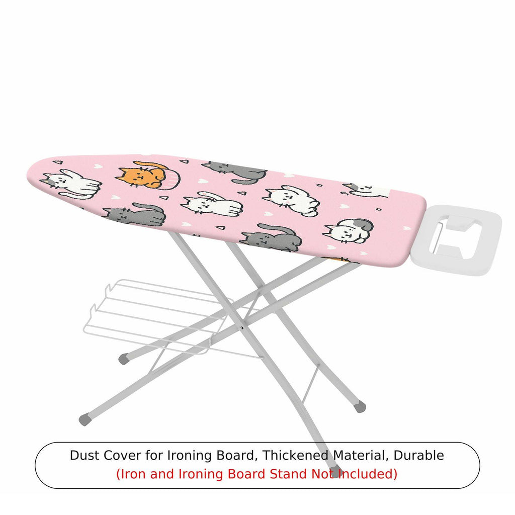 1-Piece Cute Cat Heart Pink  Ironing Board Cover, Universal Size, Without Board