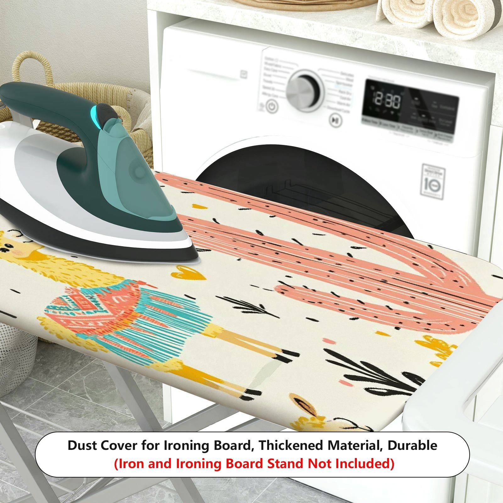 1-Piece Animal Cactus Heart  Ironing Board Cover, Universal Size, Without Board