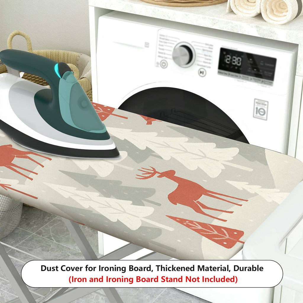 1-Piece Nordic Reindeer Christmas Forest  Ironing Board Cover, Universal Size, Without Board