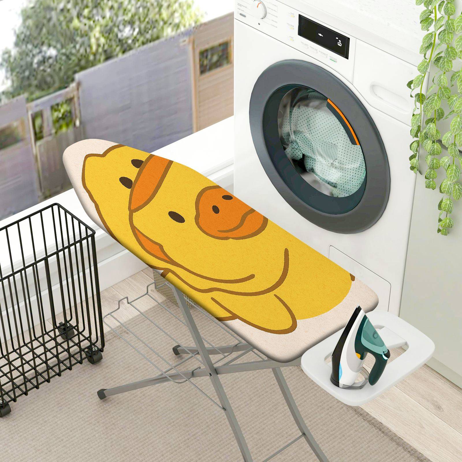 1-Piece Animal Yellow Duck  Ironing Board Cover, Universal Size, Without Board