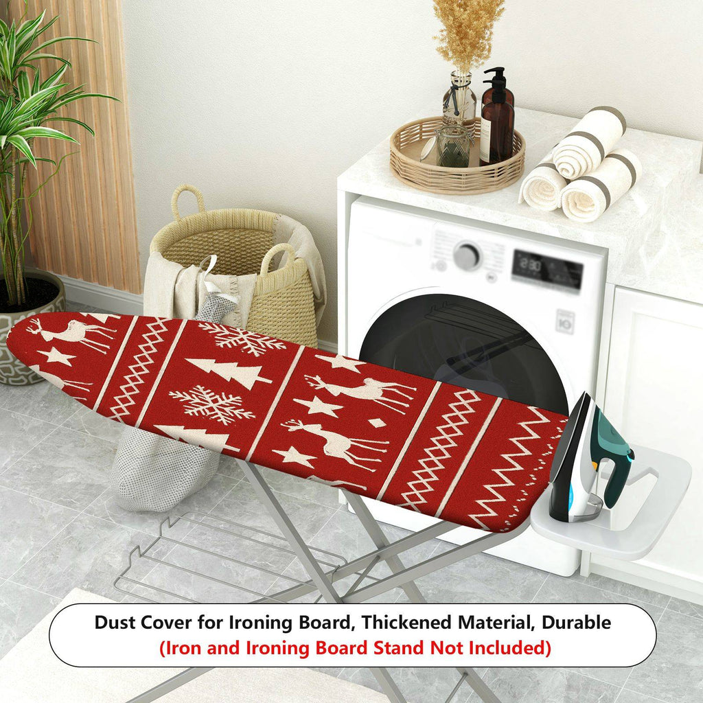 1-Piece Christmas Snowflake Reindeer  Ironing Board Cover, Universal Size, Without Board