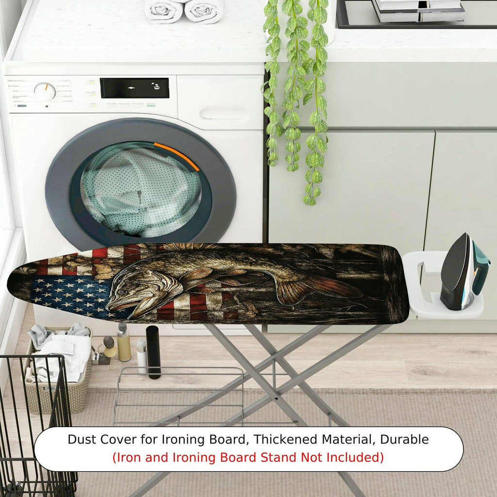 1-Piece American Fish Flag  Ironing Board Cover, Universal Size, Without Board