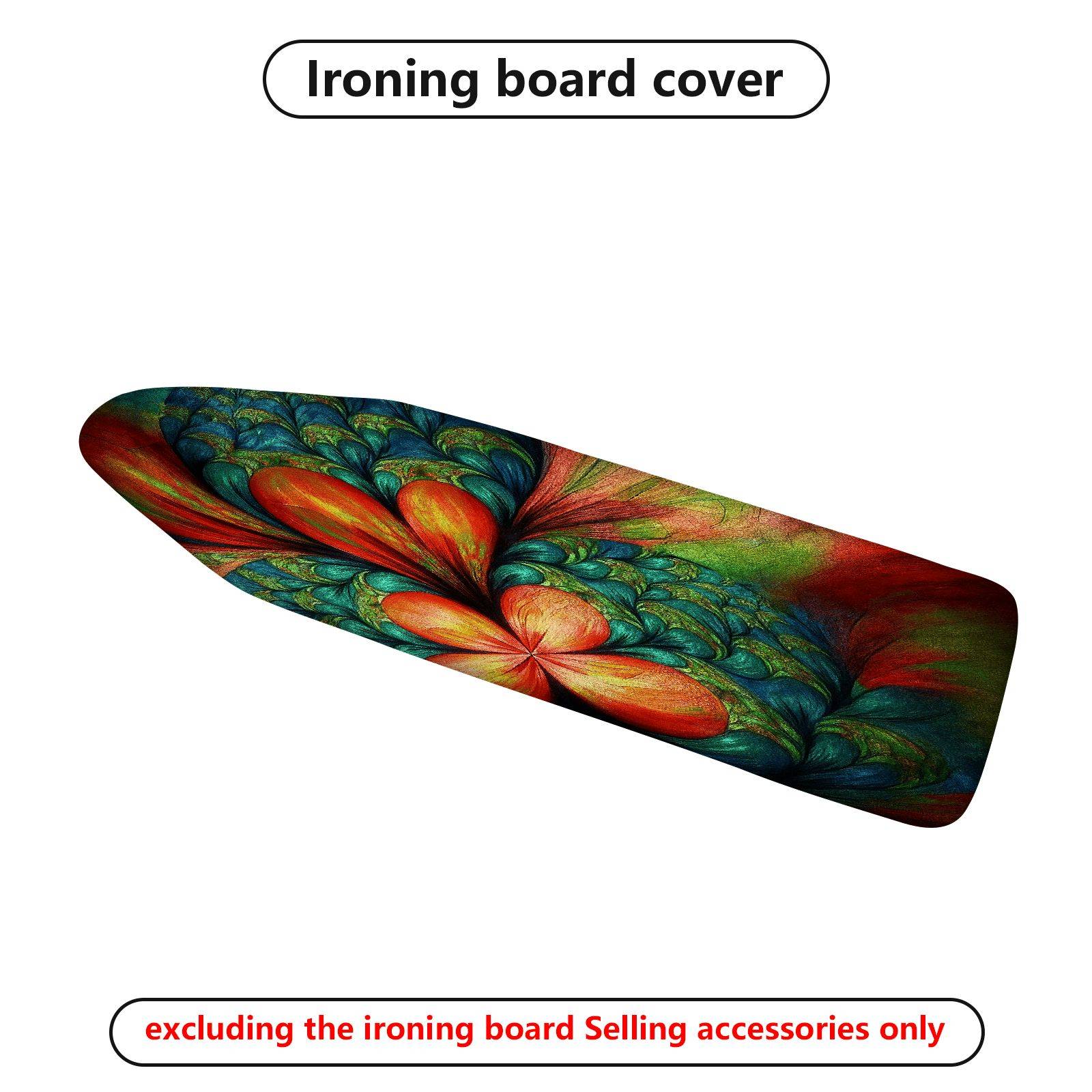 1-Piece Abstract Colorful Floral  Ironing Board Cover, Universal Size, Without Board