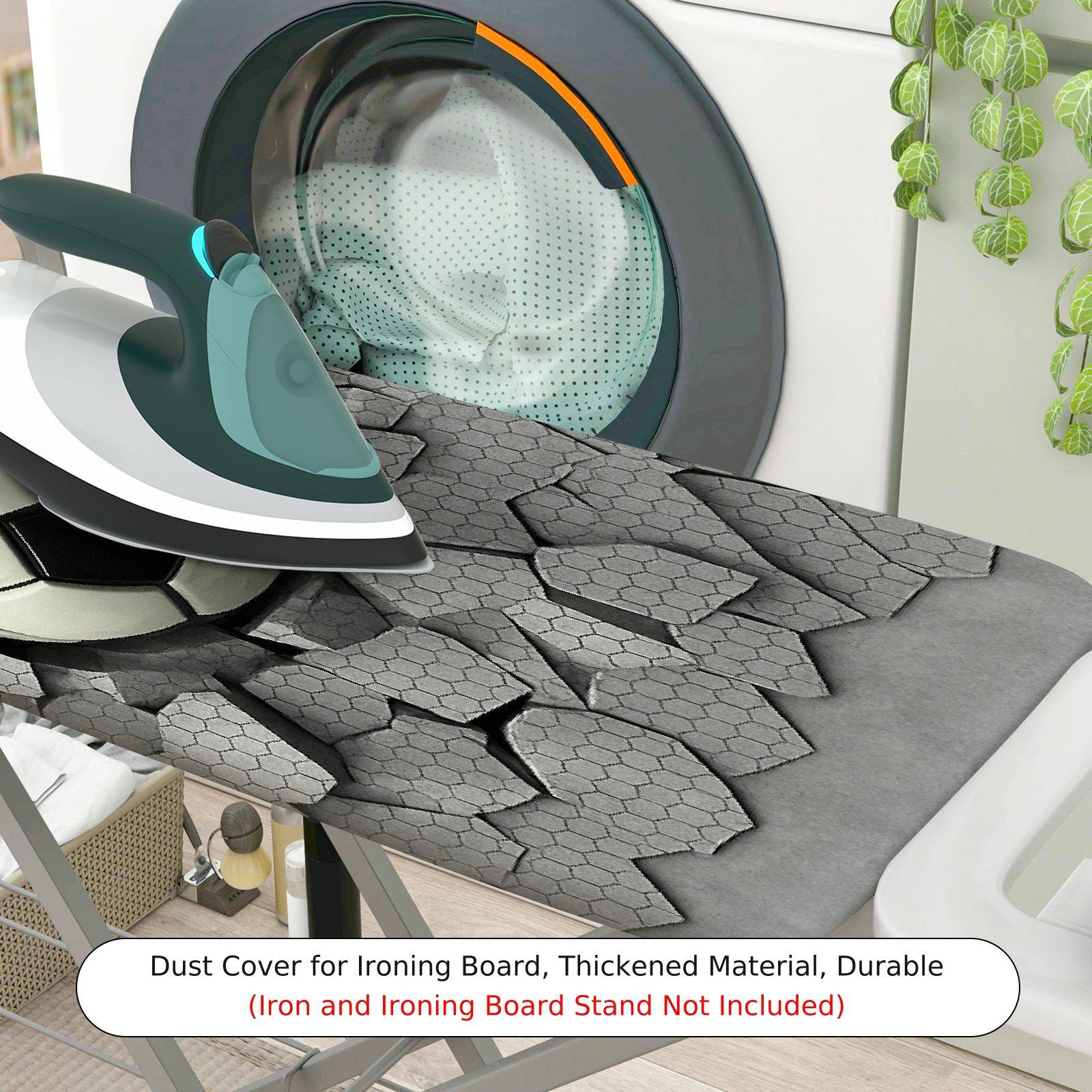 1-Piece Football Soccer Style Abstract  Ironing Board Cover, Universal Size, Without Board