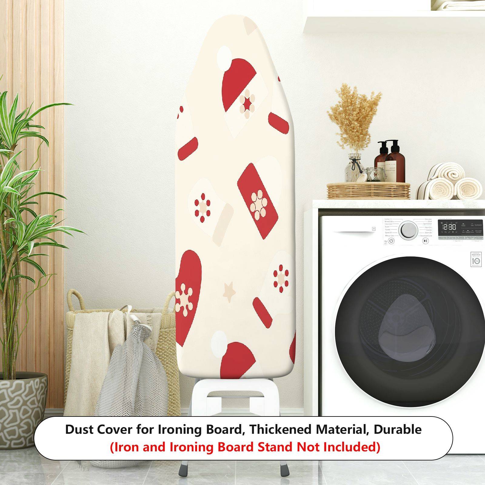 1-Piece Christmas Gloves Snowflake  Ironing Board Cover, Universal Size, Without Board