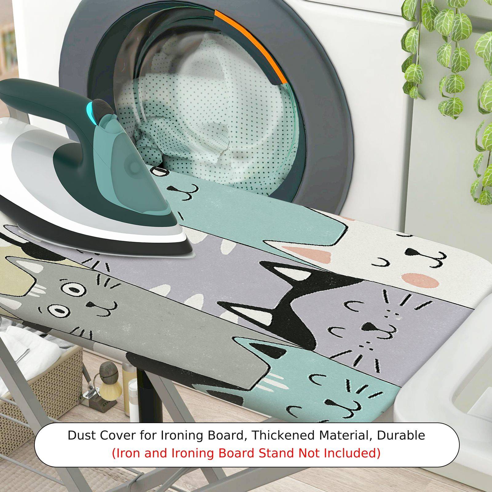 1-Piece Cat Animal  Ironing Board Cover, Universal Size, Without Board