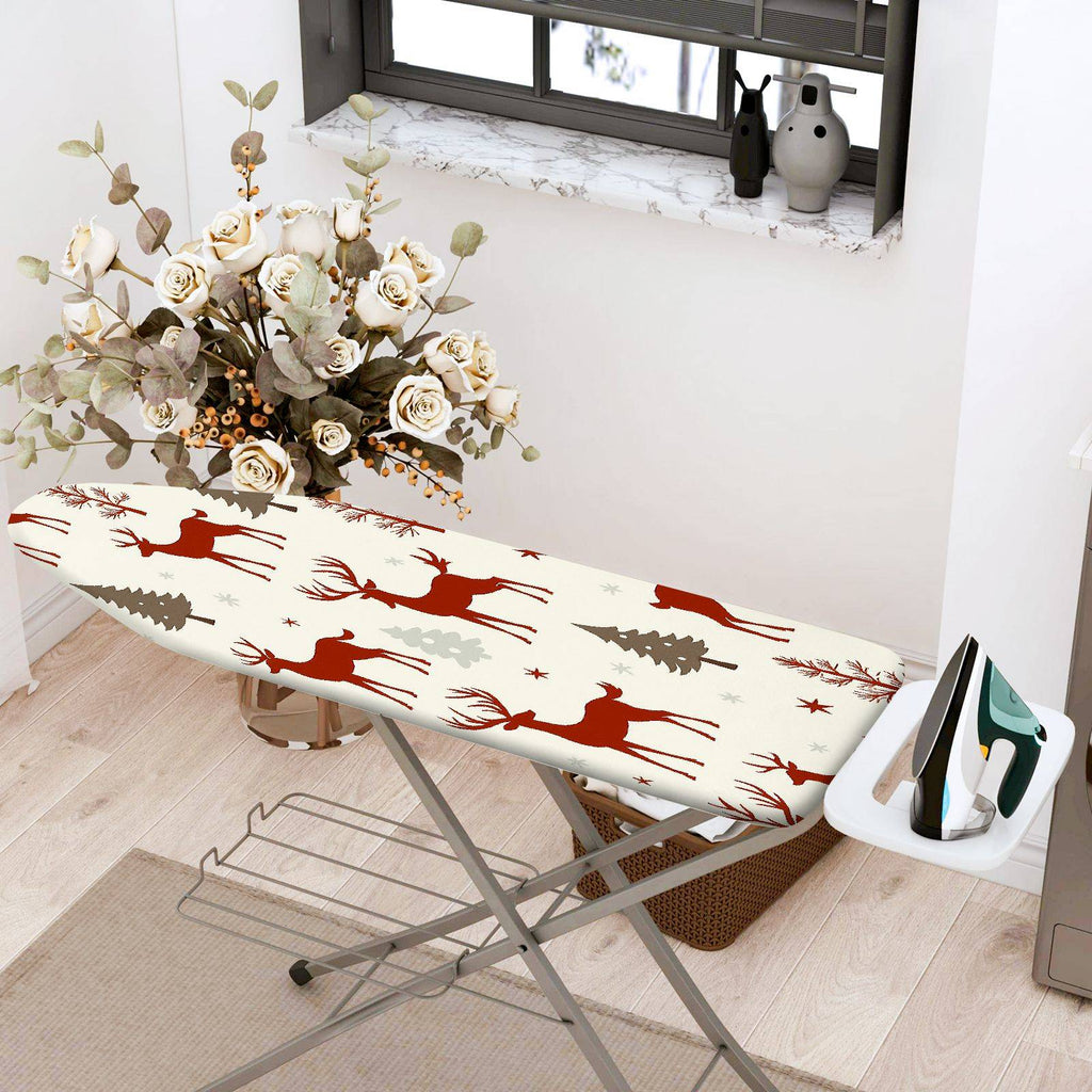 1-Piece Reindeer Christmas Winter  Ironing Board Cover, Universal Size, Without Board