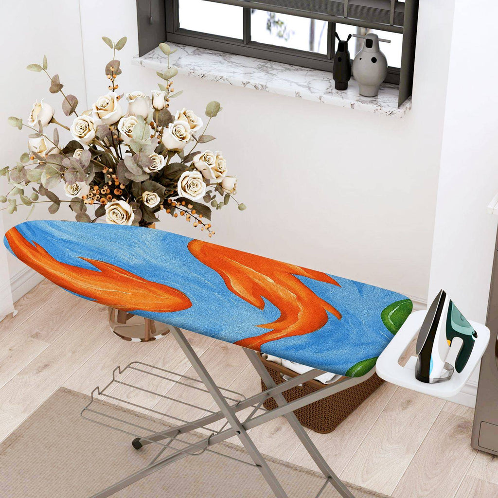1-Piece Colorful Fish Ocean Abstract Art  Ironing Board Cover, Universal Size, Without Board