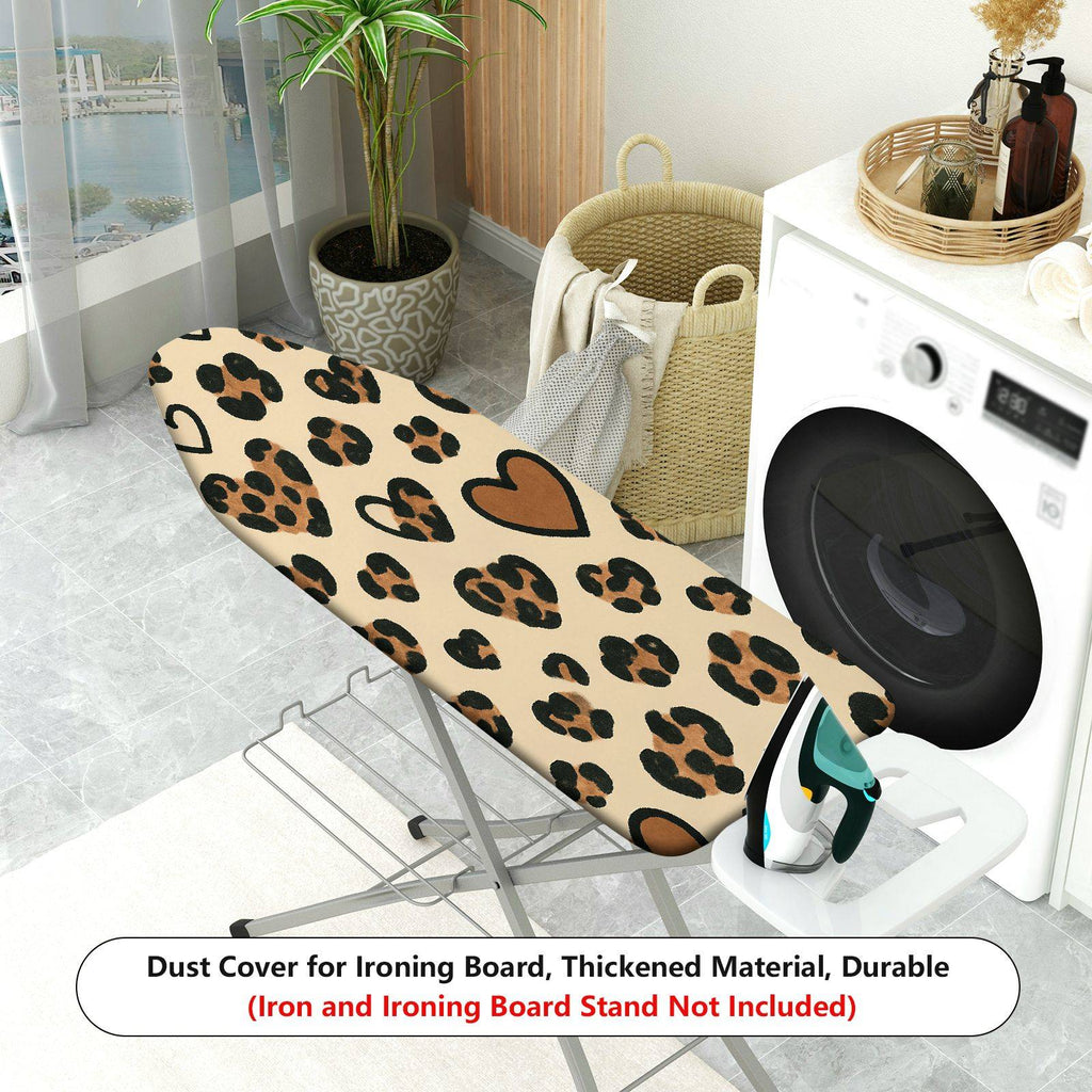 1-Piece Leopard Heart Print Animal Pattern  Ironing Board Cover, Universal Size, Without Board