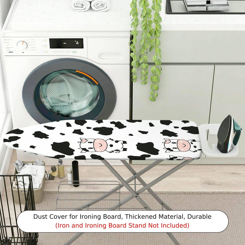 1-Piece Cow Animal Black White  Ironing Board Cover, Universal Size, Without Board