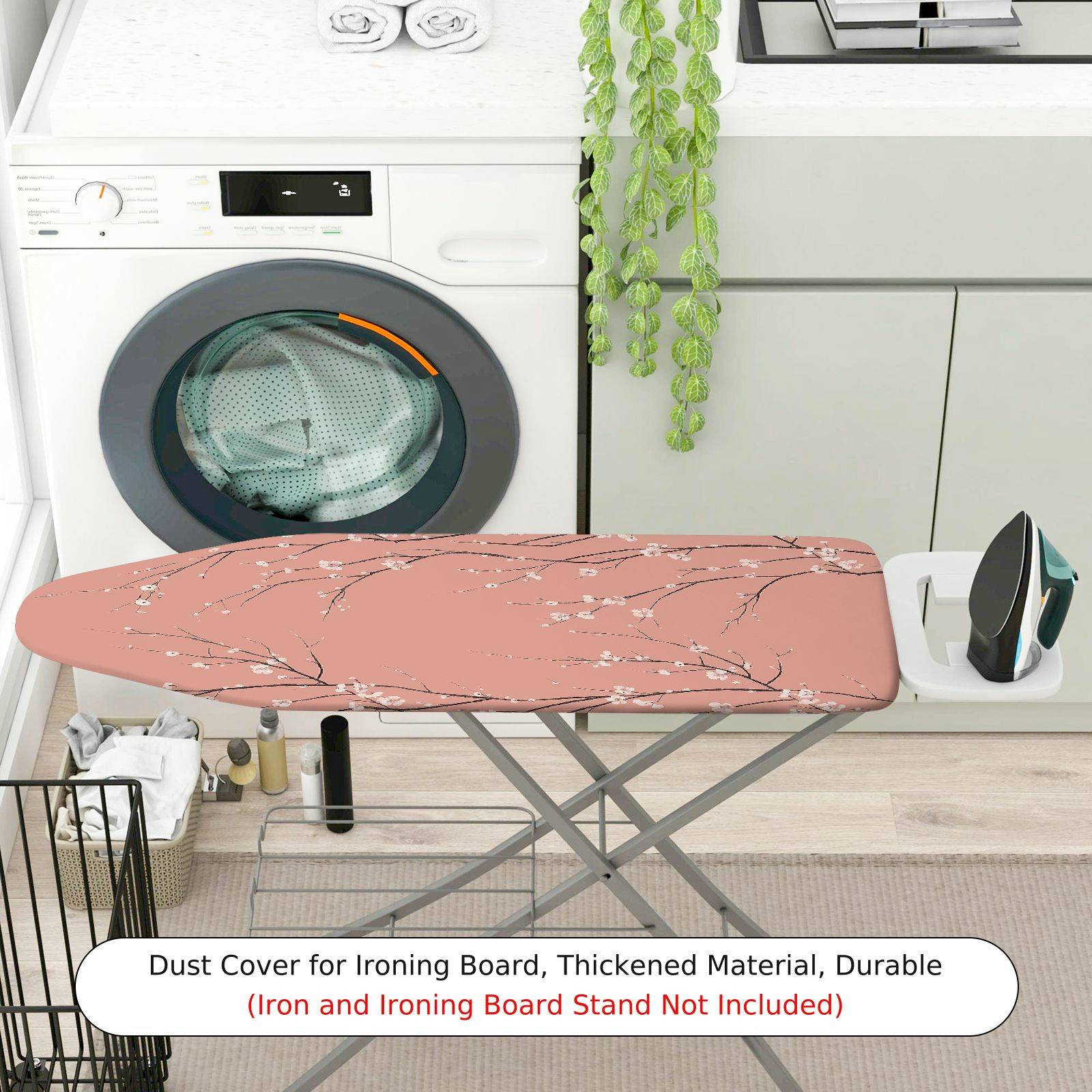 1-Piece Floral Pink Cherry Blossom  Ironing Board Cover, Universal Size, Without Board