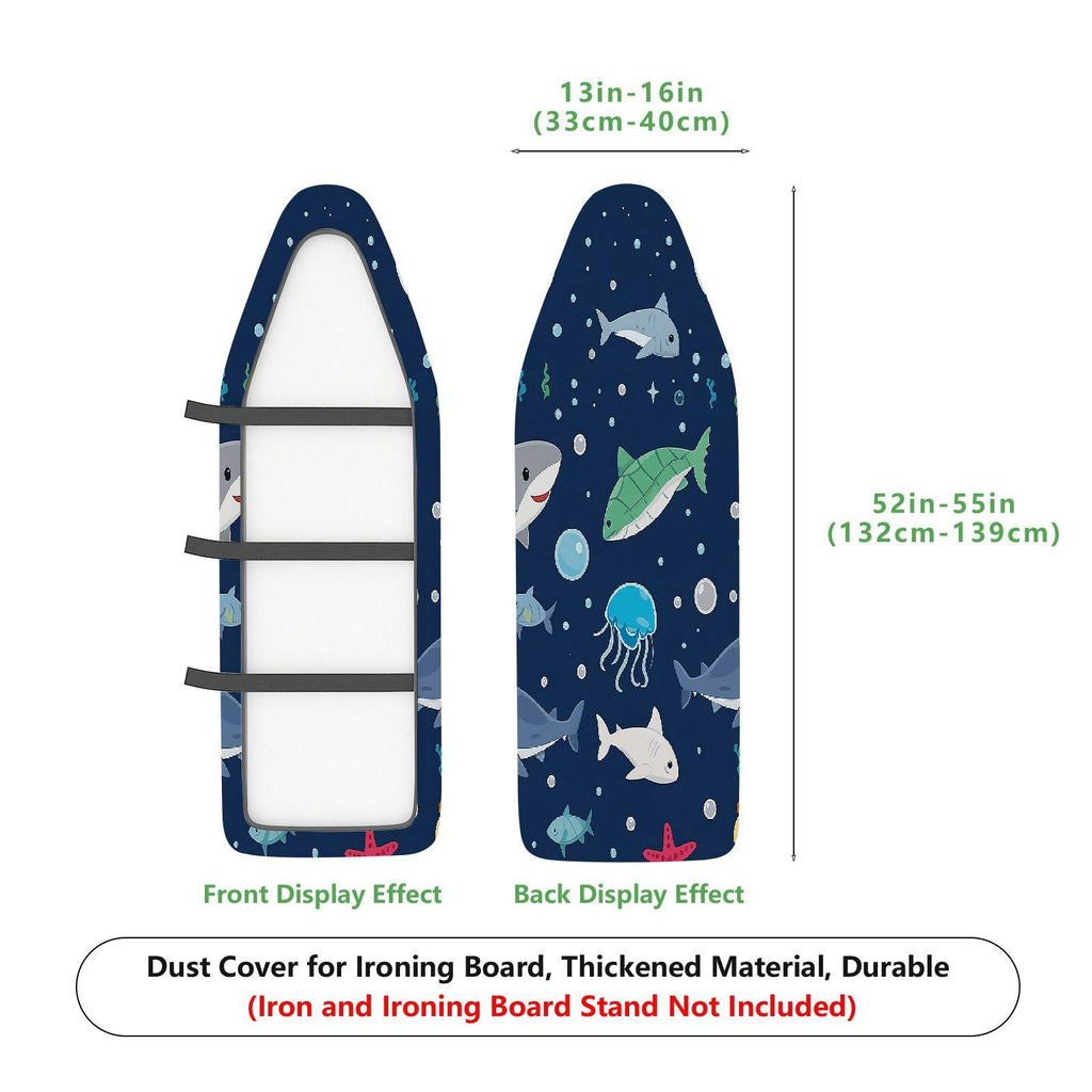 1-Piece Nautical Marine Ocean  Ironing Board Cover, Universal Size, Without Board