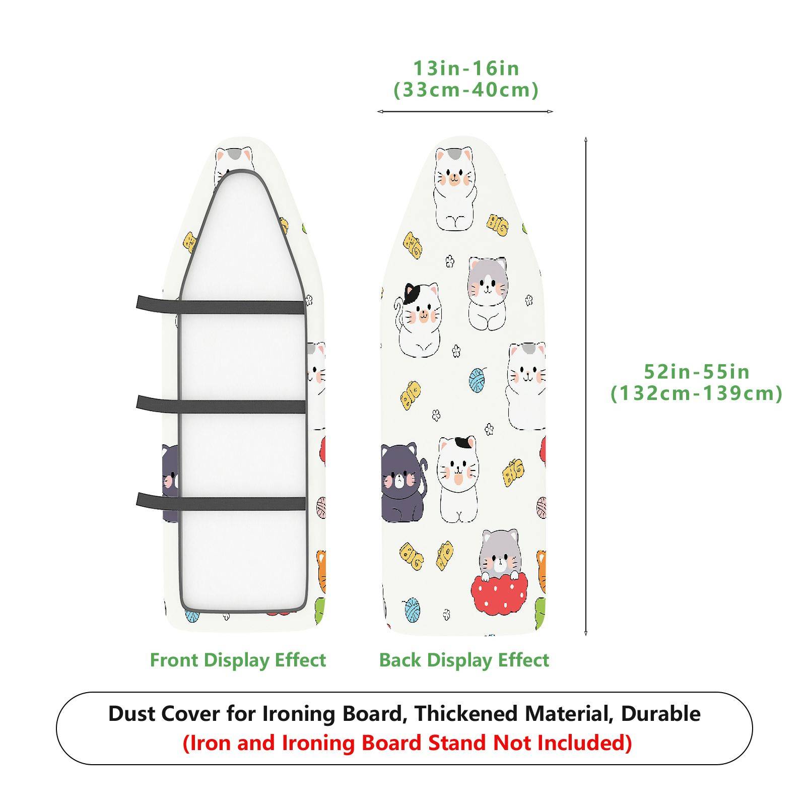 1-Piece Cat  Animal  Ironing Board Cover, Universal Size, Without Board