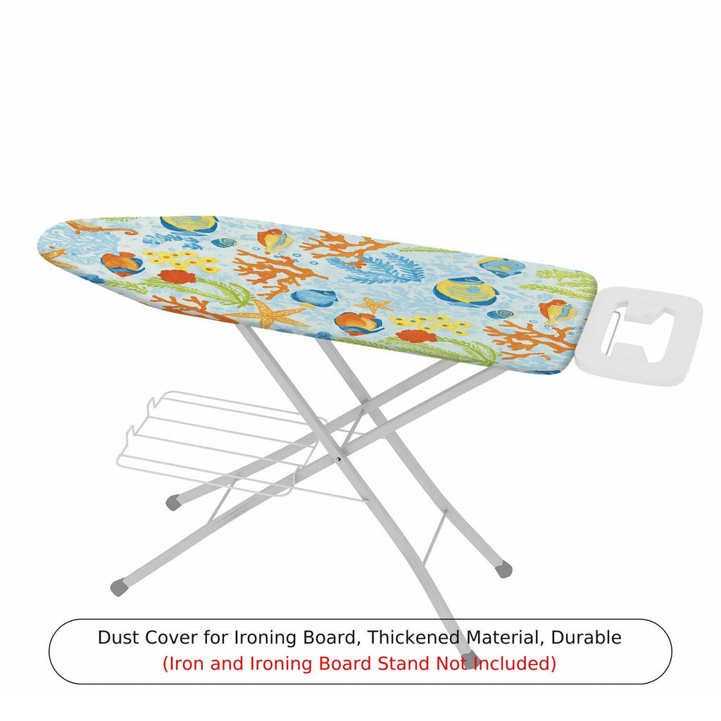 1-Piece Ocean Coral Fish  Ironing Board Cover, Universal Size, Without Board
