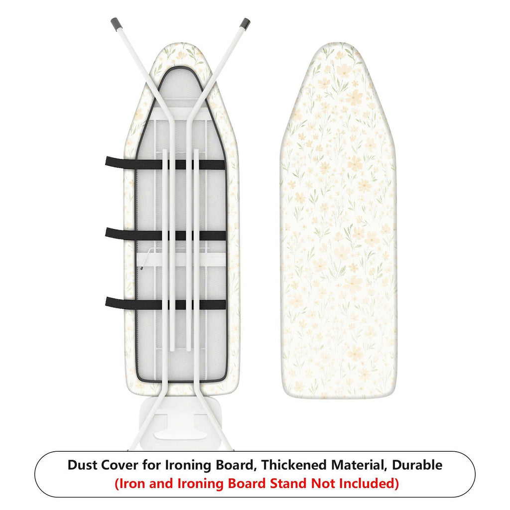 1-Piece Floral Pattern Beige Elegant  Ironing Board Cover, Universal Size, Without Board